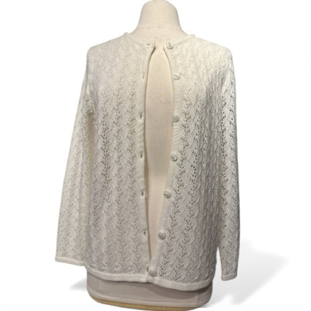 VTG delicate knit Lace Women's cardigan - Picture 5 of 9